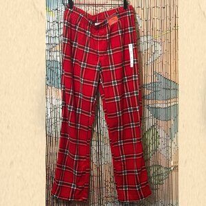 Wondershop™ Windowpane Plaid Microfleece Lounge Pajama Pants, Red, Medium
